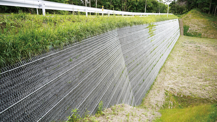 土木資材製品鋼製壁面材（EXCパネル）のイメージ